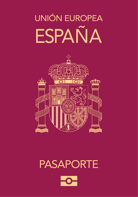 Capa do passaporte de Espanha